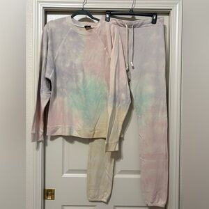 Pastel Tie-Dye Sweatsuit Set